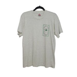 Fruit Of The Loom Of The Short Sleeve Tee Gray Green Size M VTG Vintage